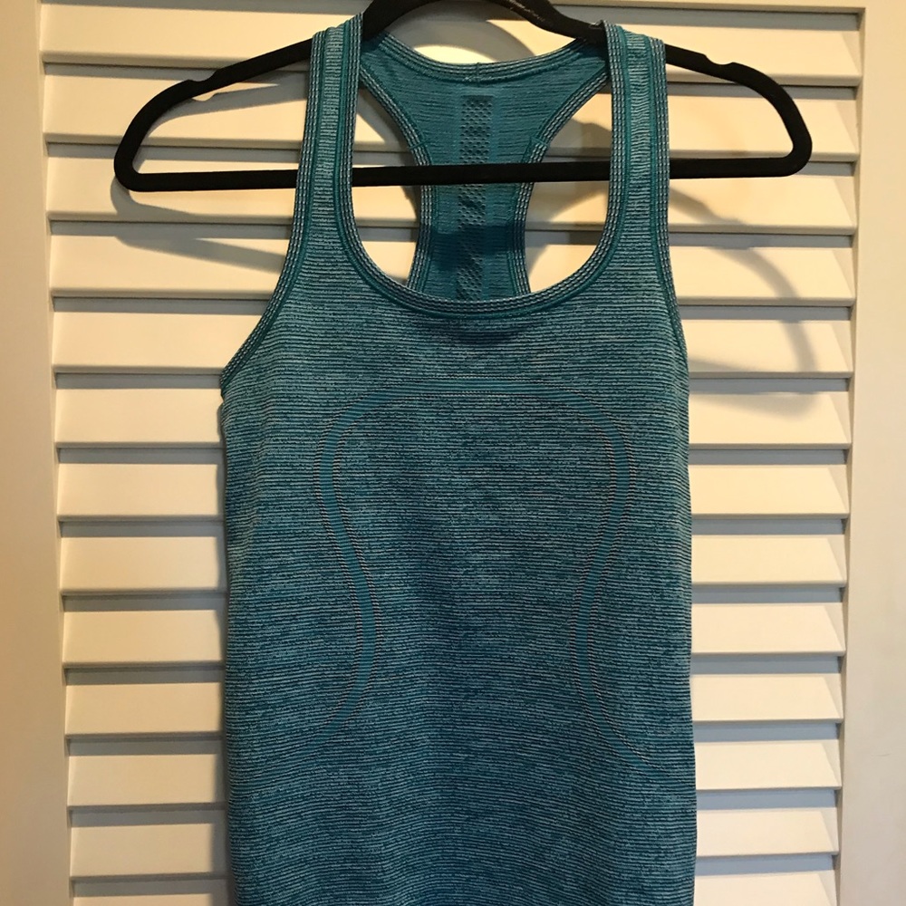Lululemon racetrack tank in teal heather